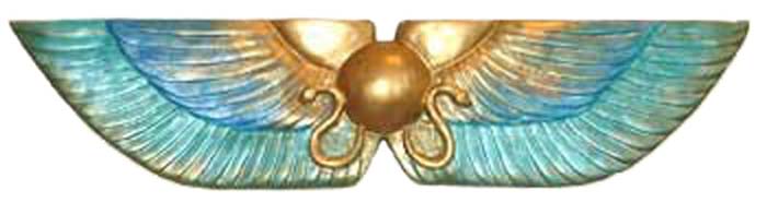 Winged Disc Blue and Gold